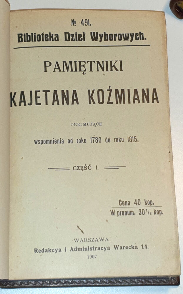 Koźmian - Pamiętniki Kajetana Koźmiana